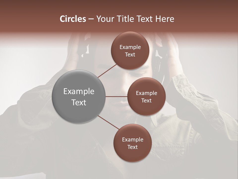 Portrait Music Headphones PowerPoint Template