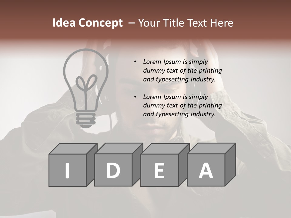 Portrait Music Headphones PowerPoint Template