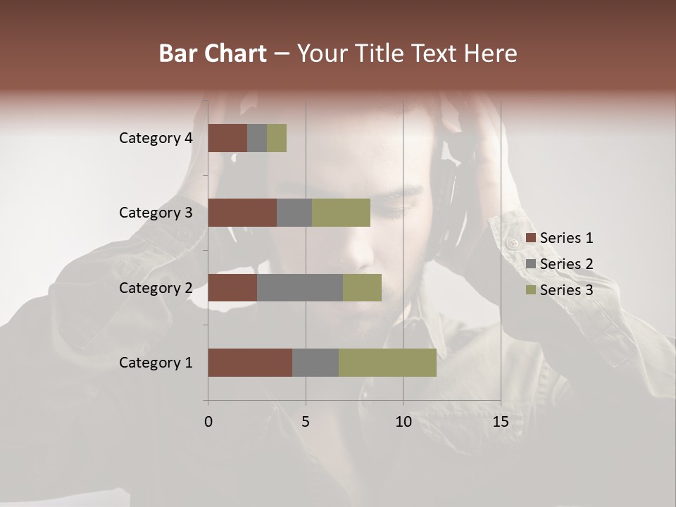 Portrait Music Headphones PowerPoint Template