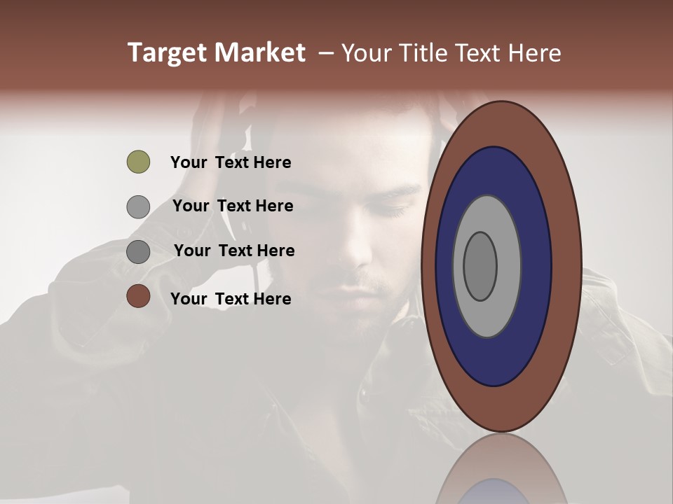 Portrait Music Headphones PowerPoint Template