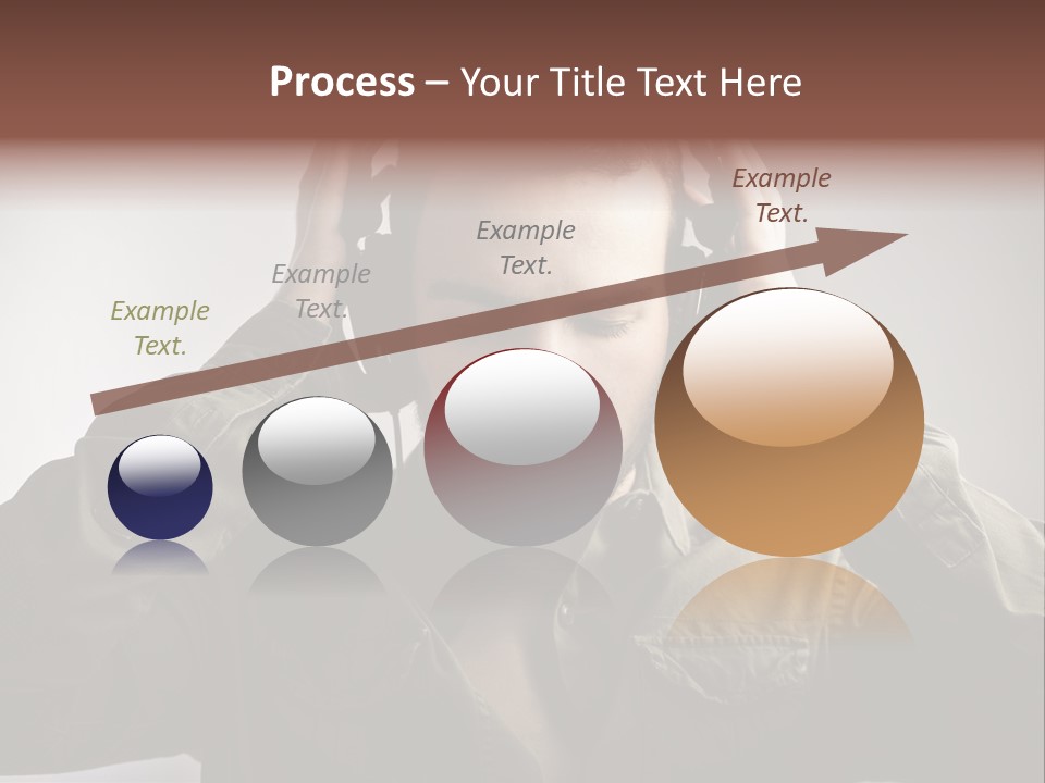 Portrait Music Headphones PowerPoint Template