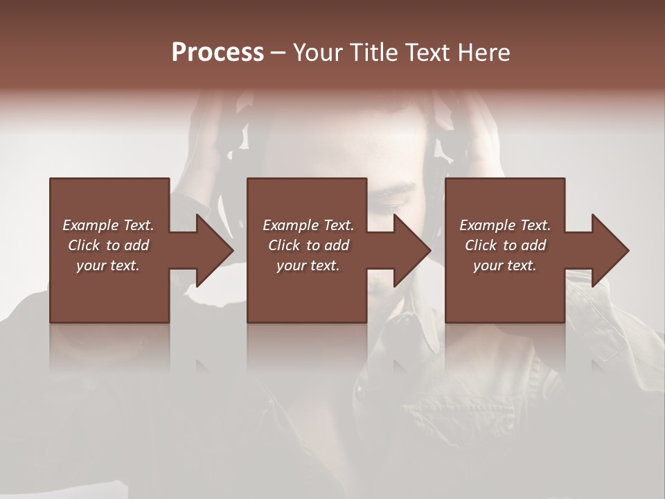Portrait Music Headphones PowerPoint Template
