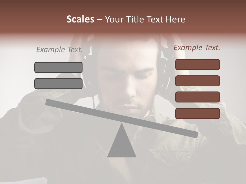 Portrait Music Headphones PowerPoint Template
