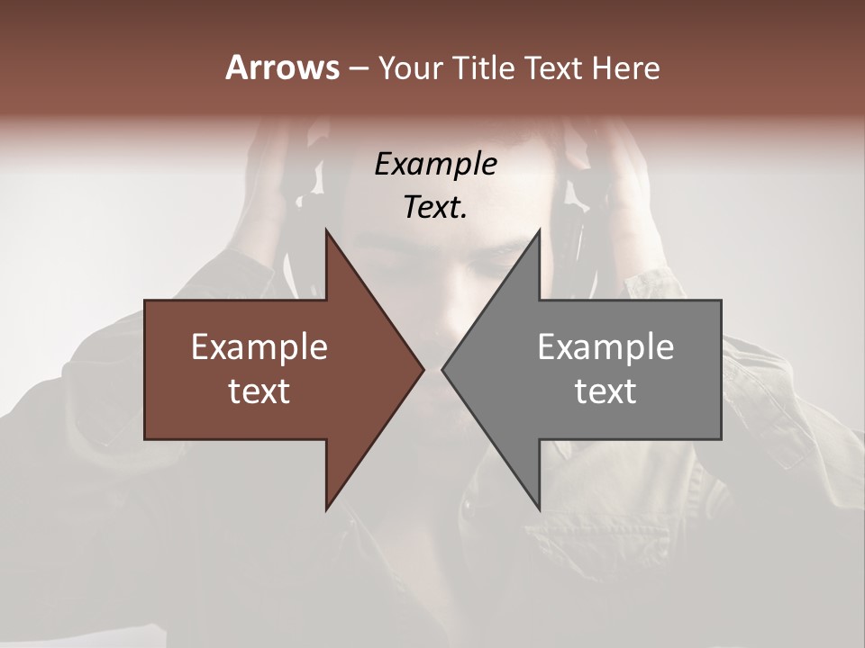 Portrait Music Headphones PowerPoint Template