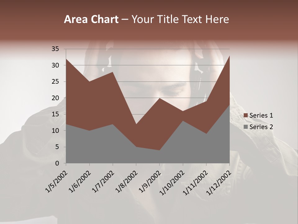 Portrait Music Headphones PowerPoint Template