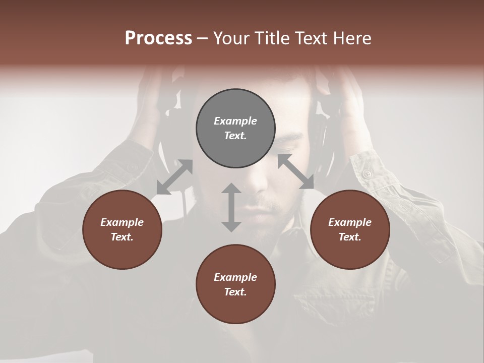 Portrait Music Headphones PowerPoint Template