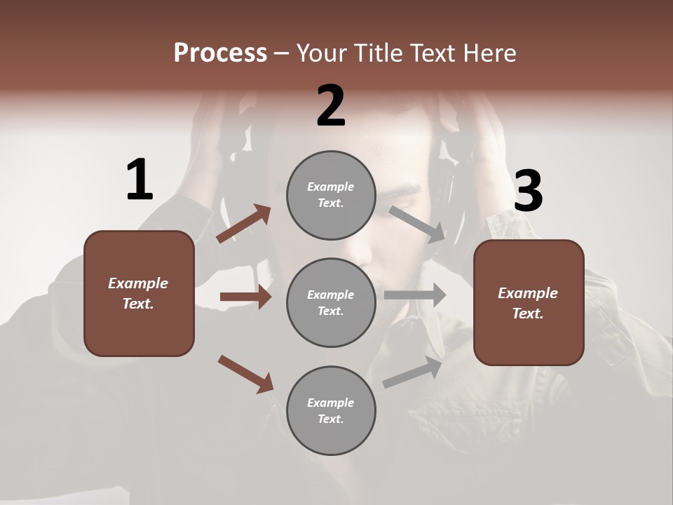 Portrait Music Headphones PowerPoint Template