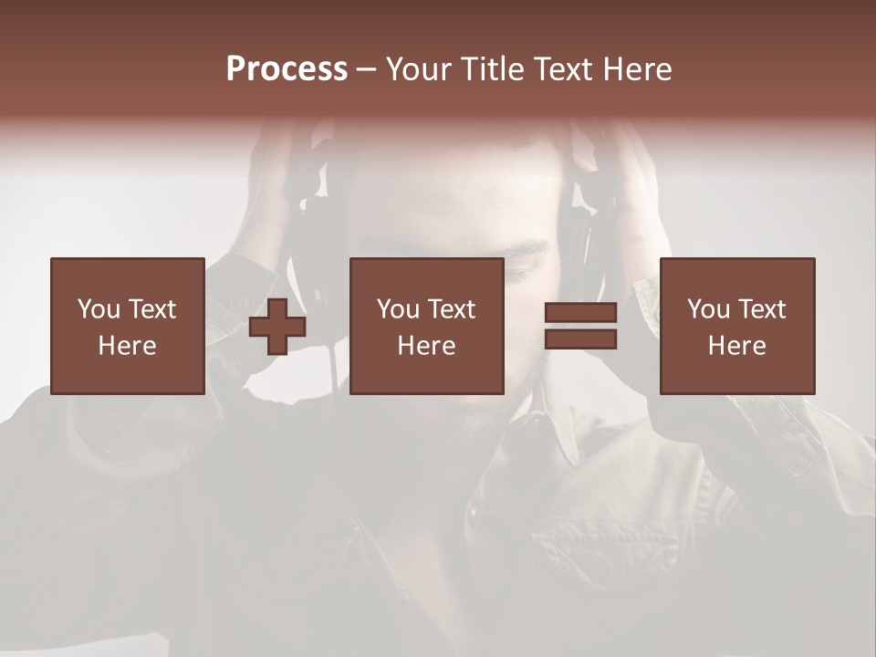 Portrait Music Headphones PowerPoint Template