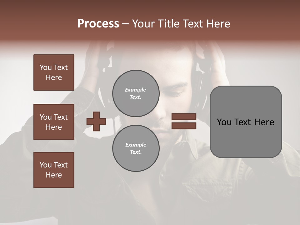 Portrait Music Headphones PowerPoint Template