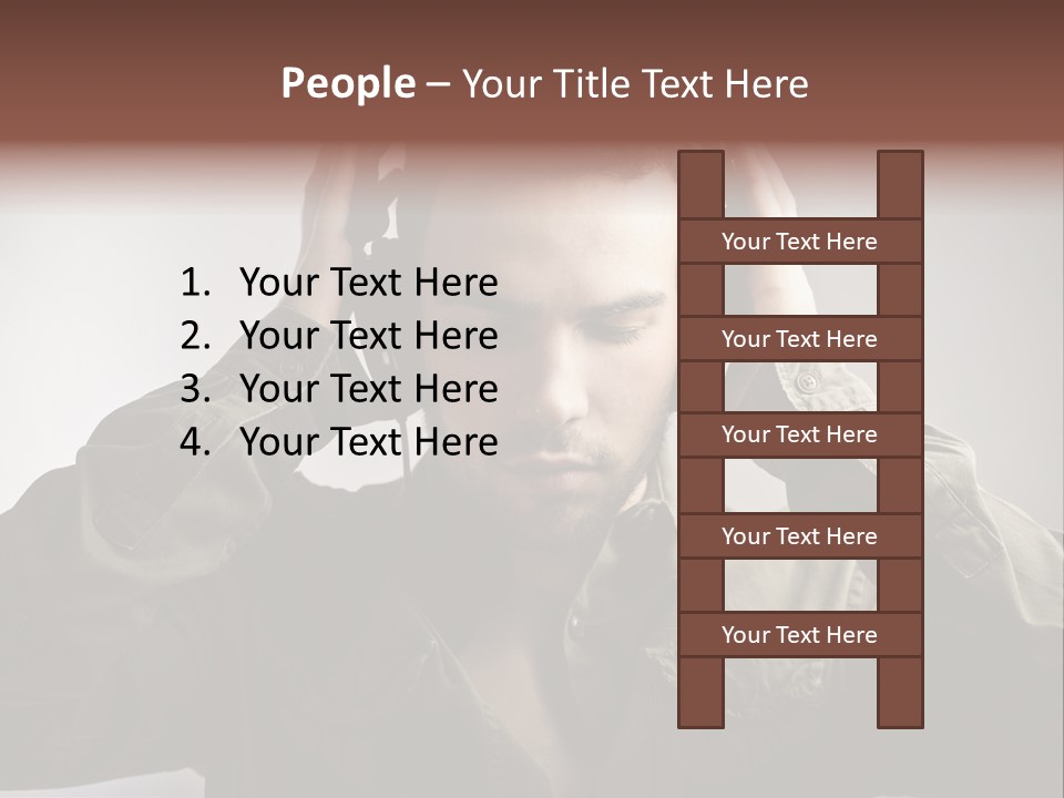 Portrait Music Headphones PowerPoint Template