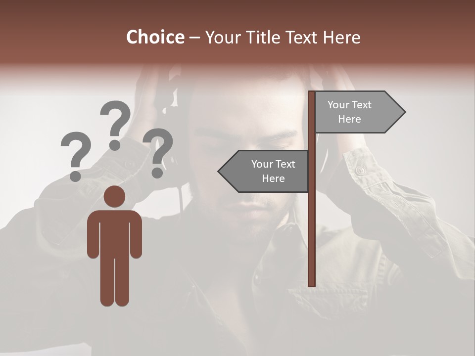 Portrait Music Headphones PowerPoint Template