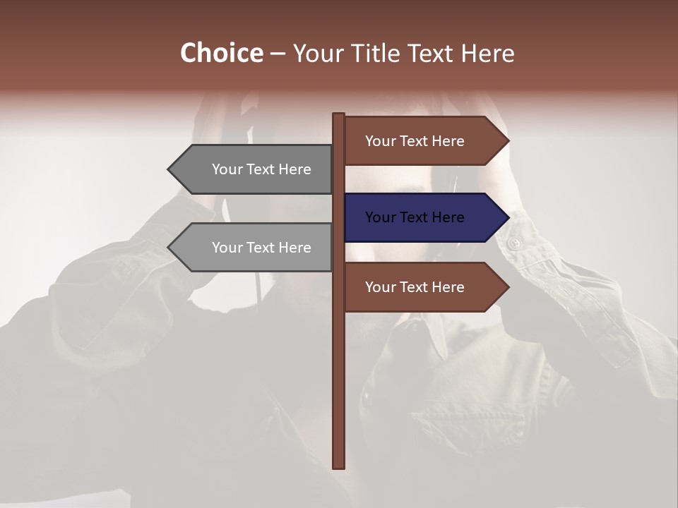 Portrait Music Headphones PowerPoint Template