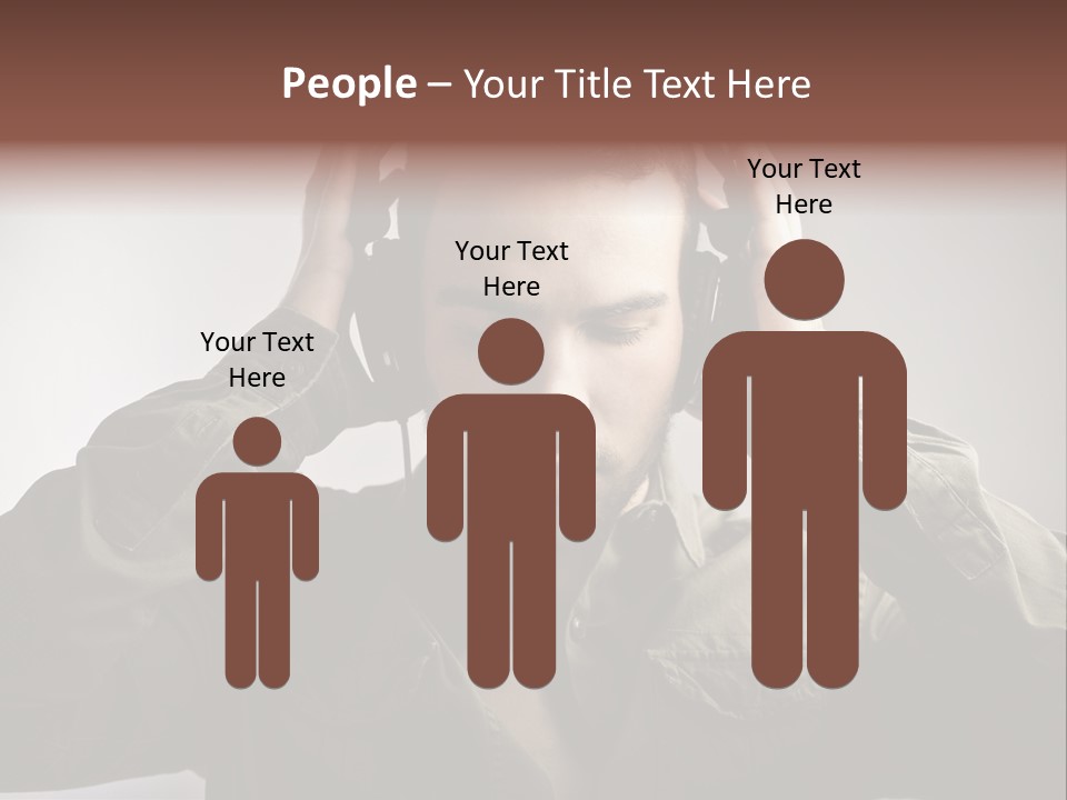 Portrait Music Headphones PowerPoint Template