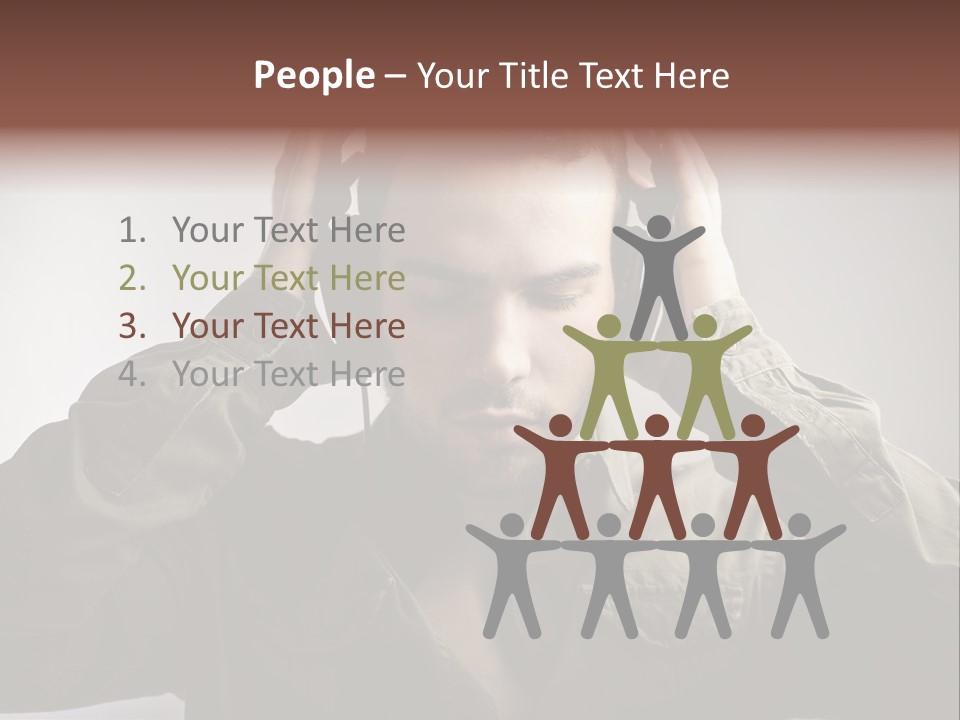 Portrait Music Headphones PowerPoint Template