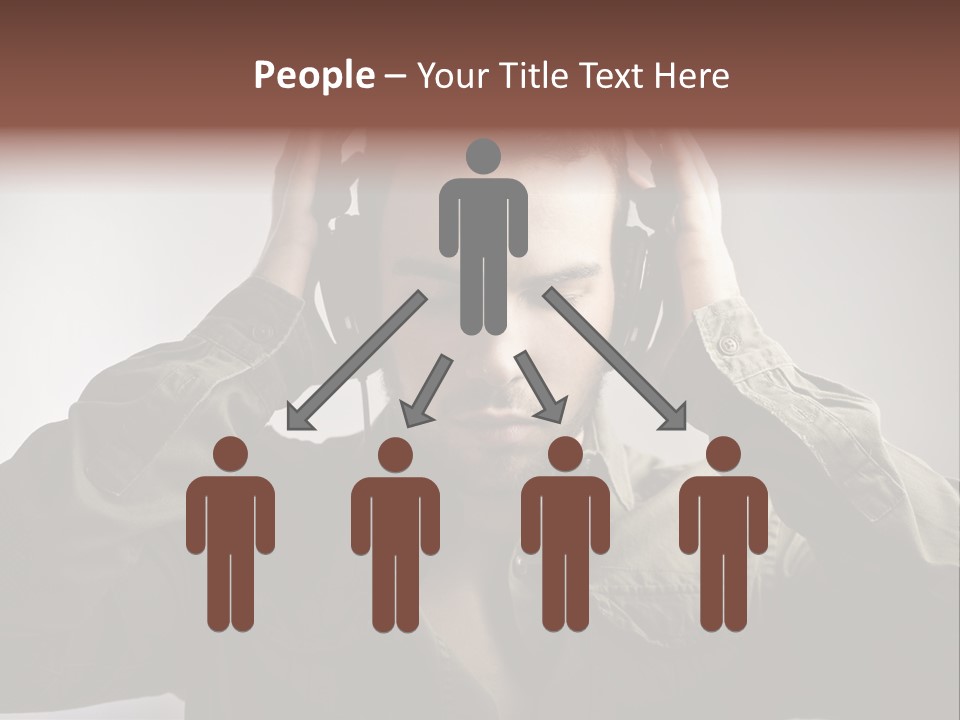 Portrait Music Headphones PowerPoint Template