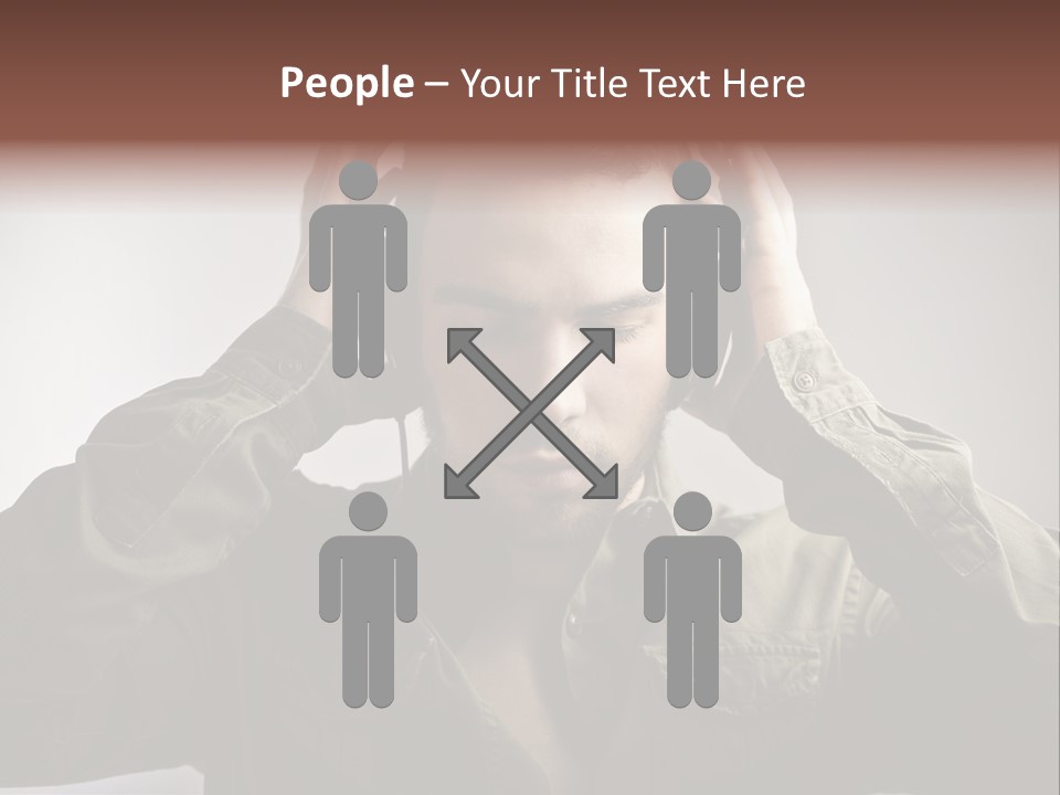 Portrait Music Headphones PowerPoint Template