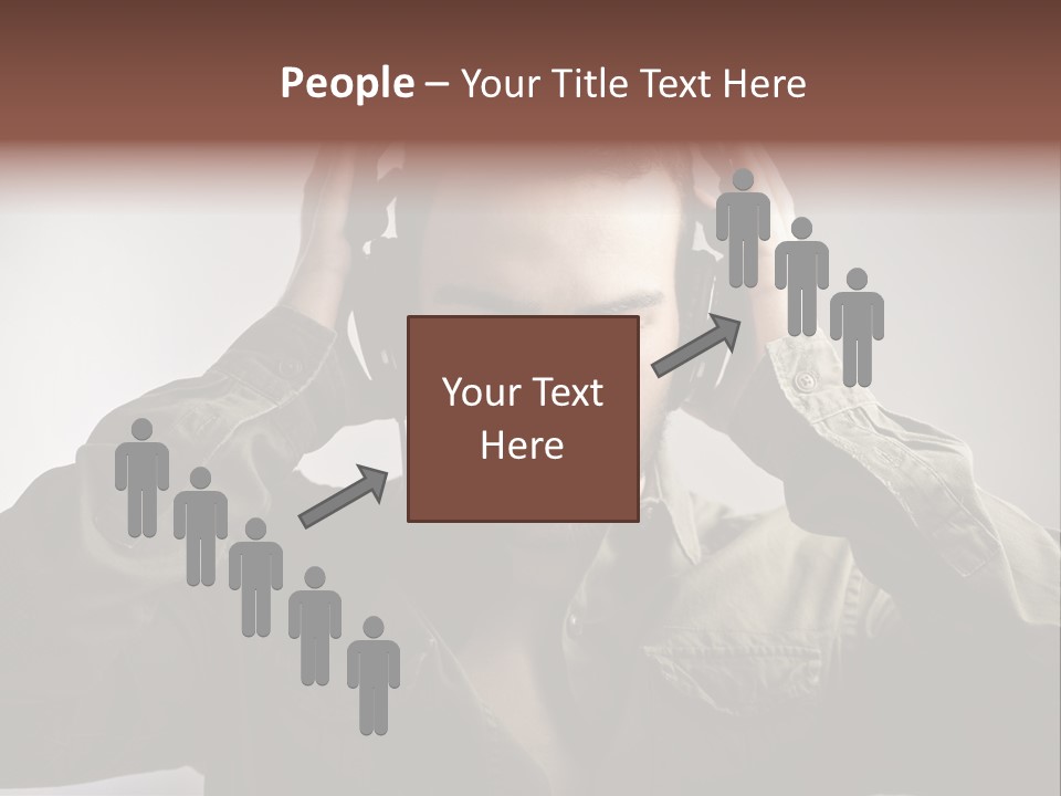 Portrait Music Headphones PowerPoint Template