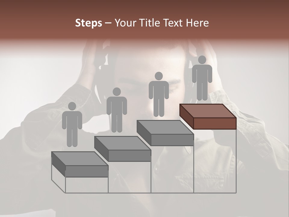 Portrait Music Headphones PowerPoint Template