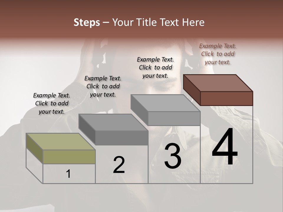 Portrait Music Headphones PowerPoint Template