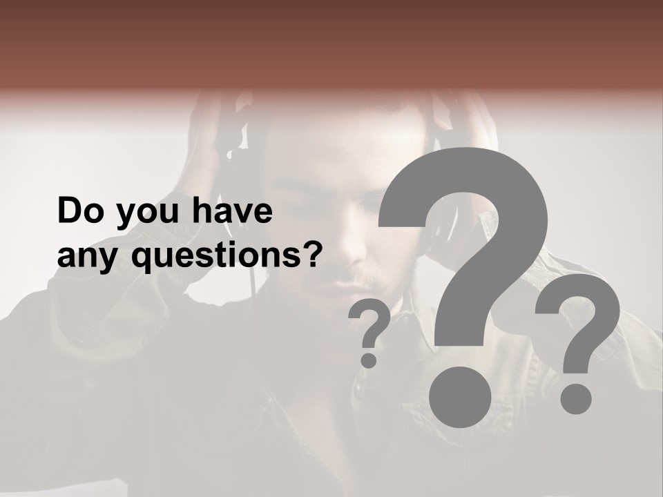 Portrait Music Headphones PowerPoint Template