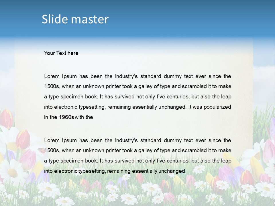 Natural Summer Flower PowerPoint Template