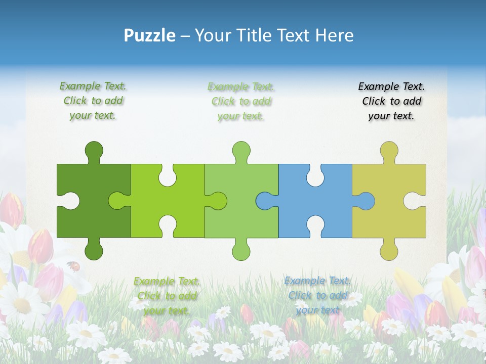Natural Summer Flower PowerPoint Template