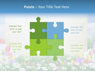 Natural Summer Flower PowerPoint Template