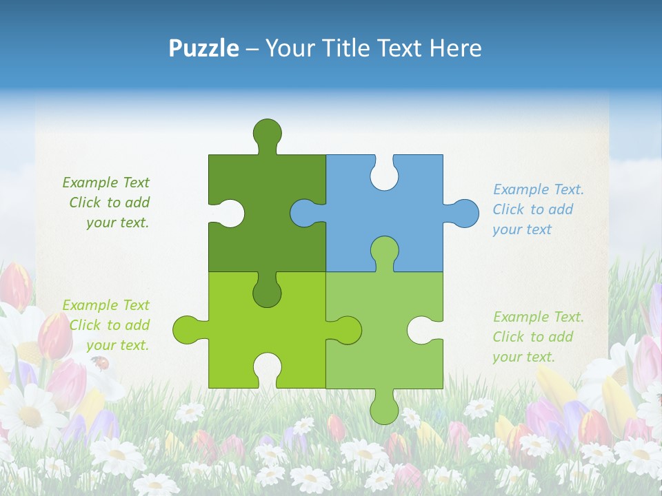 Natural Summer Flower PowerPoint Template