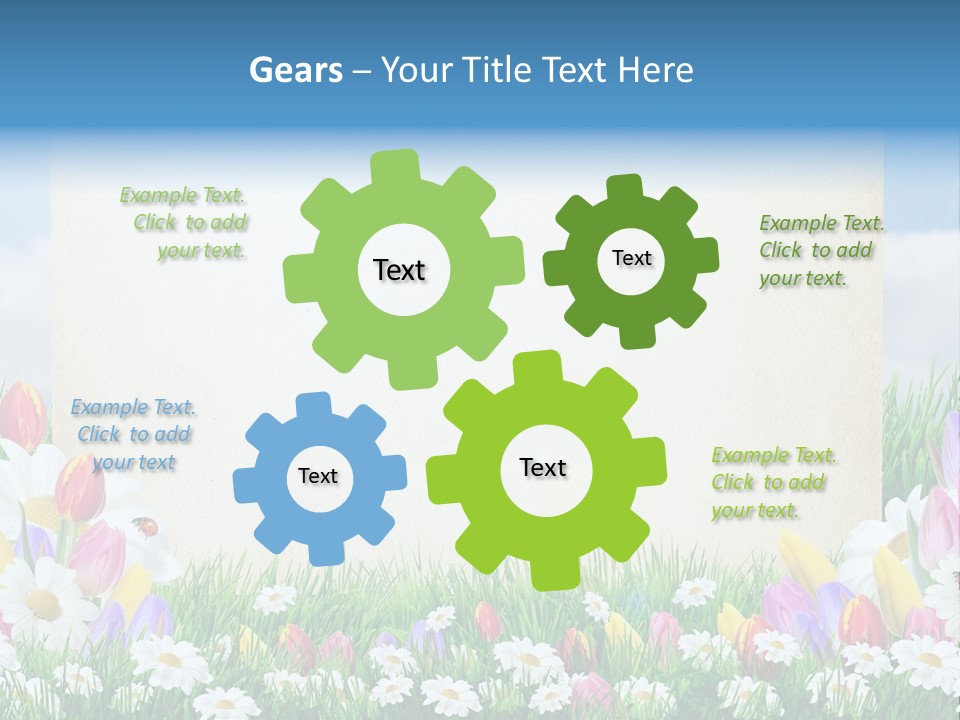 Natural Summer Flower PowerPoint Template