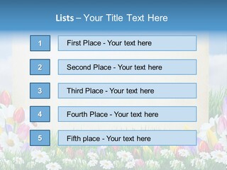 Natural Summer Flower PowerPoint Template
