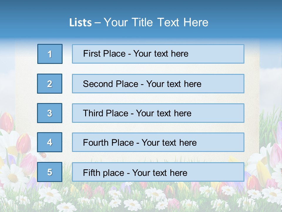 Natural Summer Flower PowerPoint Template