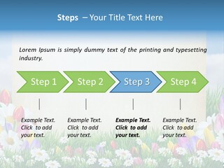 Natural Summer Flower PowerPoint Template
