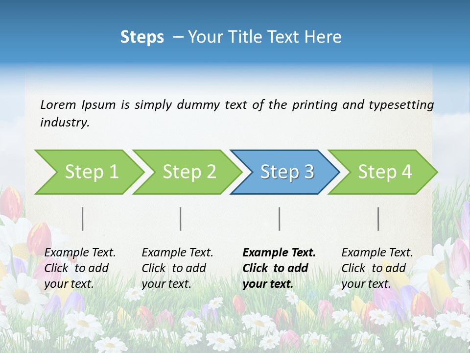 Natural Summer Flower PowerPoint Template