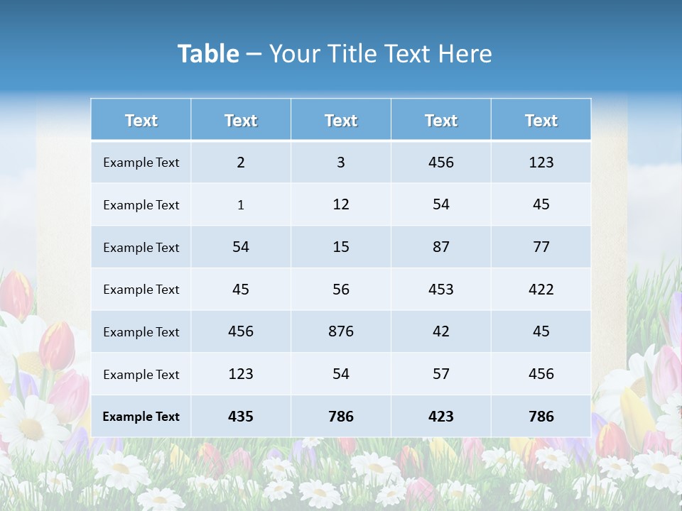 Natural Summer Flower PowerPoint Template