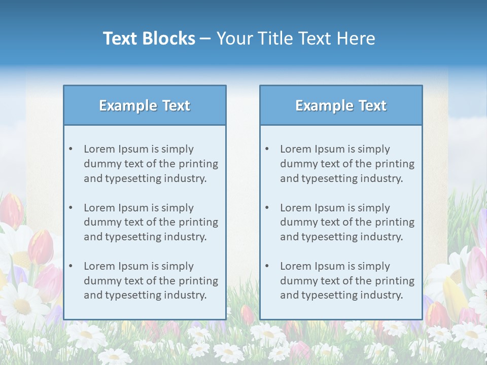 Natural Summer Flower PowerPoint Template