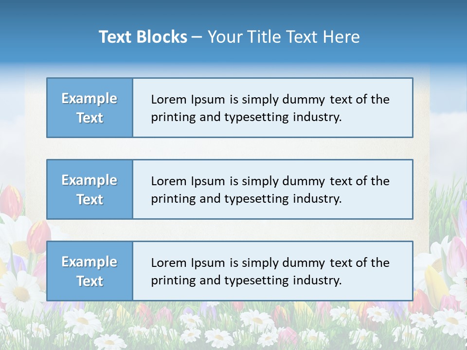 Natural Summer Flower PowerPoint Template