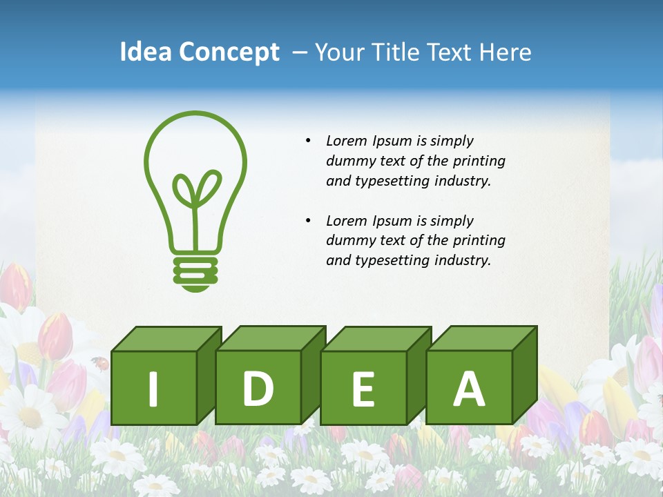 Natural Summer Flower PowerPoint Template