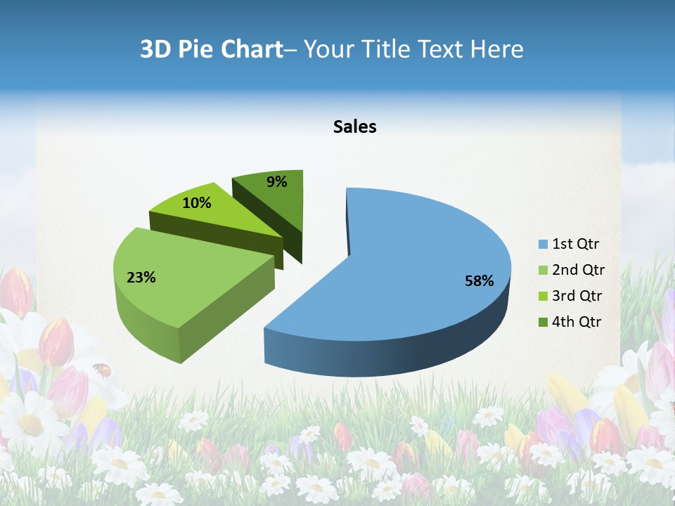 Natural Summer Flower PowerPoint Template