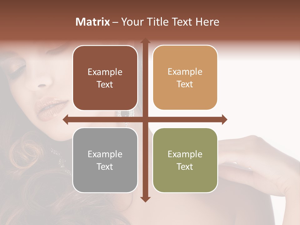 Woman Jewellery Brunette PowerPoint Template