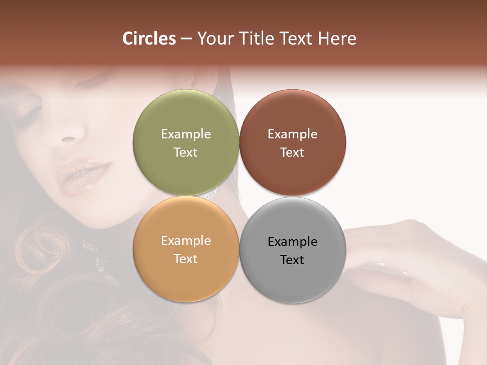 Woman Jewellery Brunette PowerPoint Template