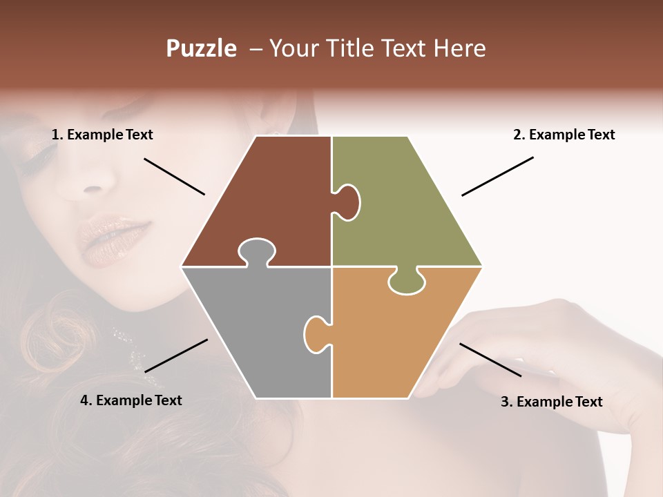 Woman Jewellery Brunette PowerPoint Template