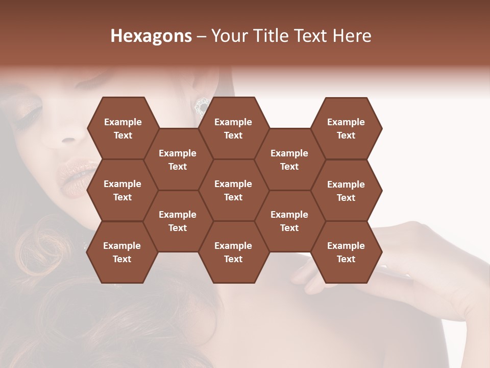 Woman Jewellery Brunette PowerPoint Template