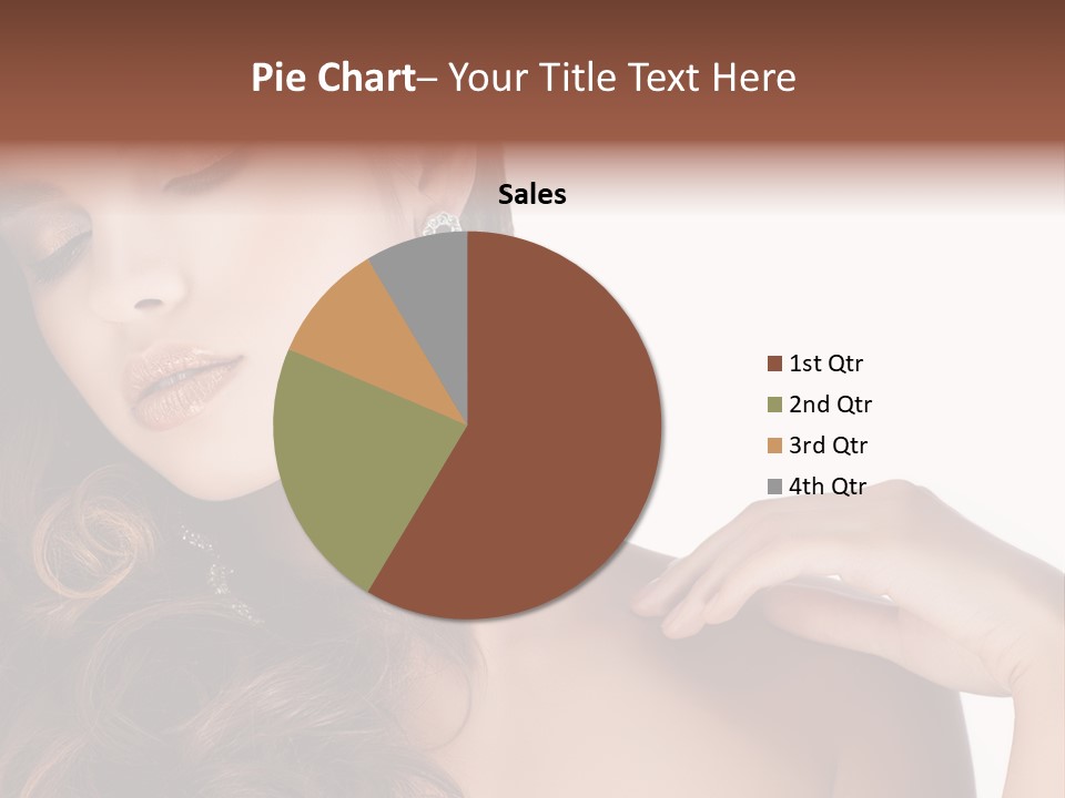 Woman Jewellery Brunette PowerPoint Template