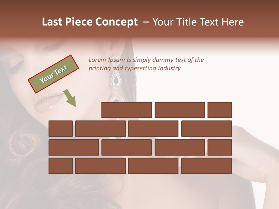 Woman Jewellery Brunette PowerPoint Template