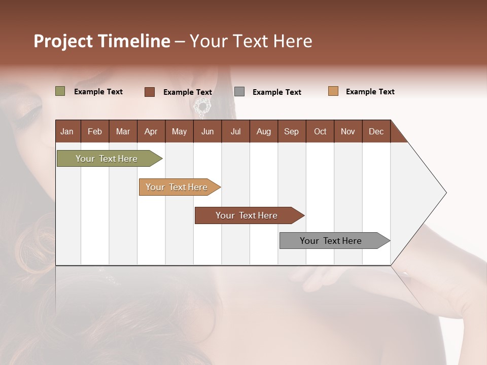 Woman Jewellery Brunette PowerPoint Template