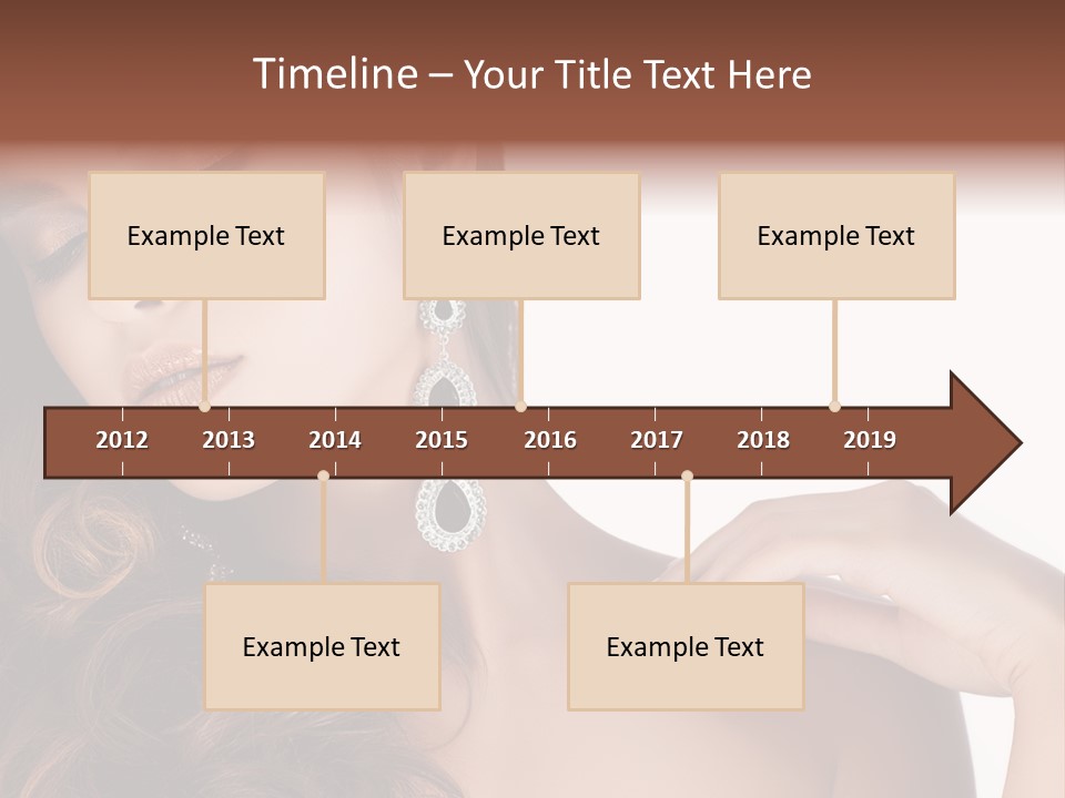 Woman Jewellery Brunette PowerPoint Template