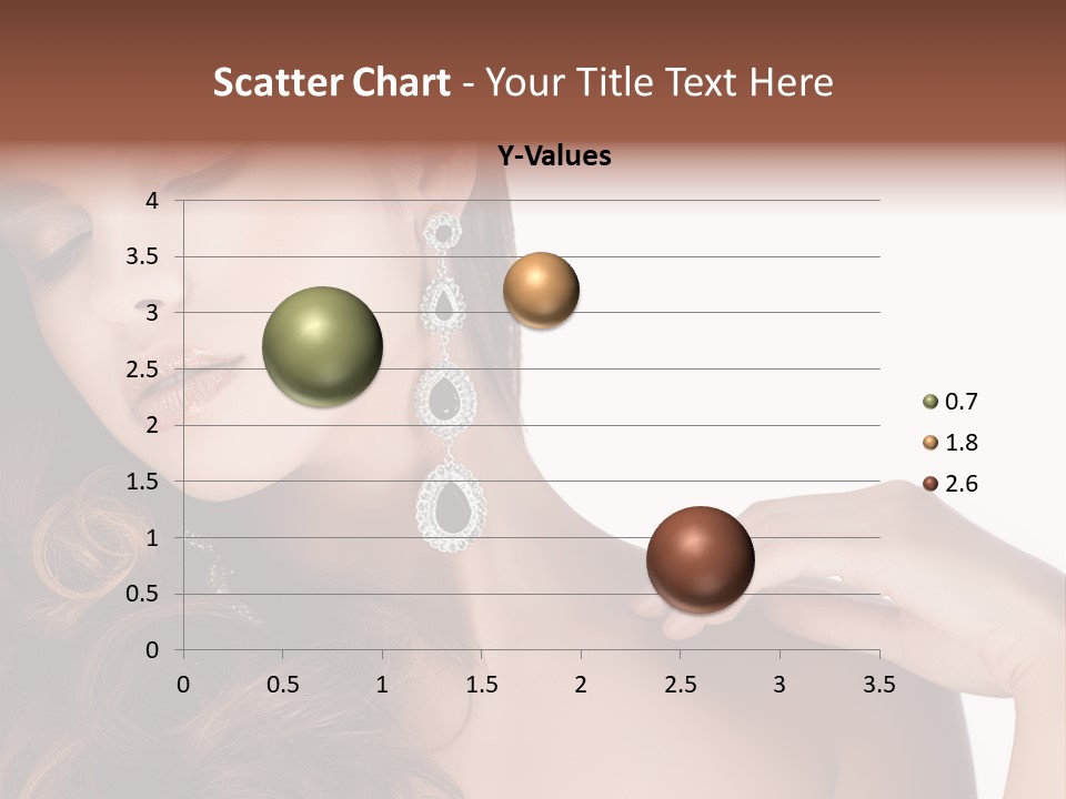 Woman Jewellery Brunette PowerPoint Template