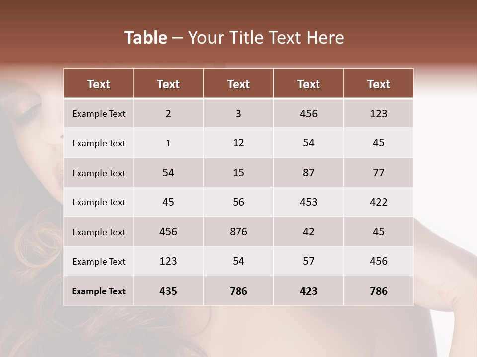 Woman Jewellery Brunette PowerPoint Template