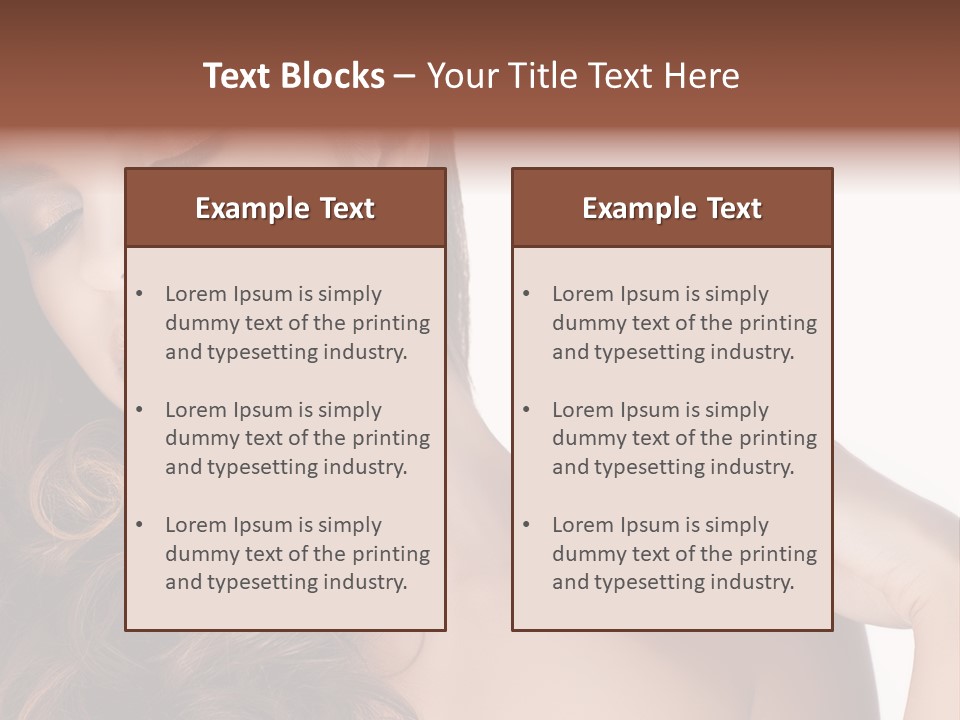 Woman Jewellery Brunette PowerPoint Template