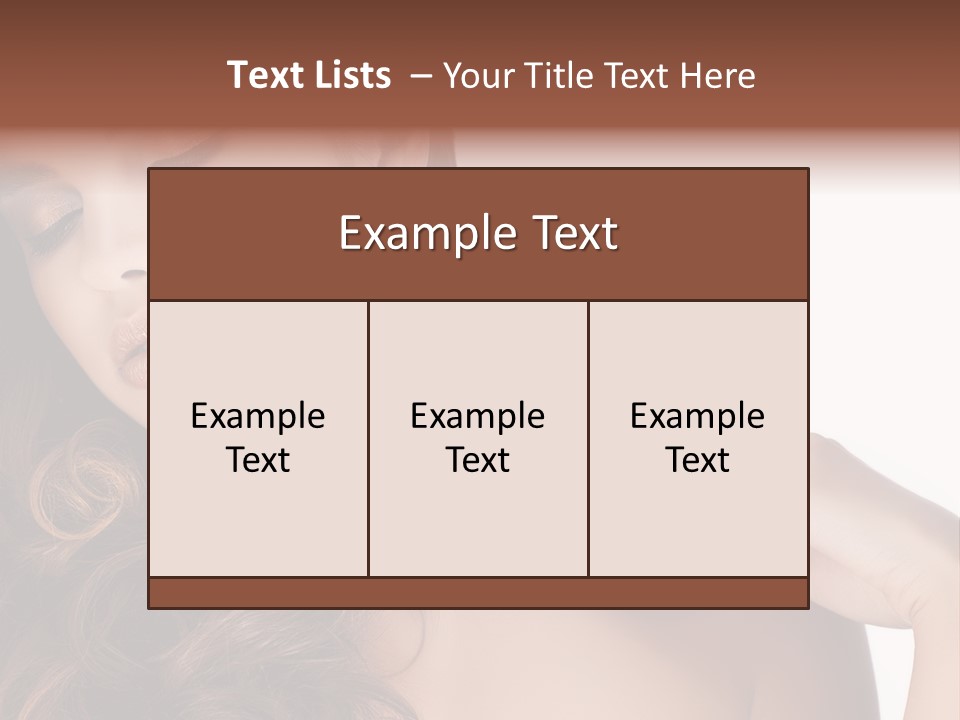 Woman Jewellery Brunette PowerPoint Template